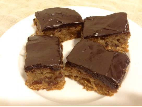 chocolate, date and orange bars