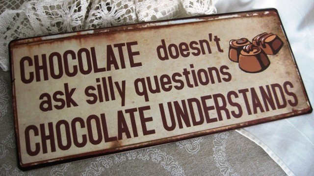 chocolate doesn't ask silly questions chocolate understands