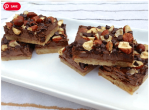 chocolaty hazelnut cookie bar