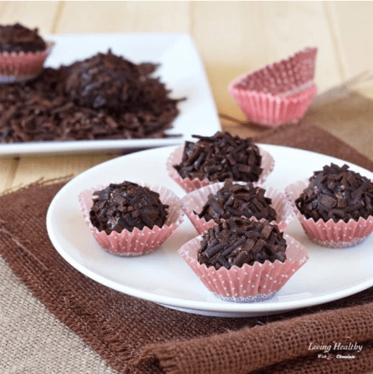dark chocolate truffles with homemade sprinkles