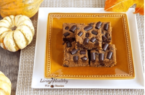 fudgy pumpkin blondies