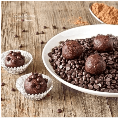 no bake double chocolate cookie dough balls