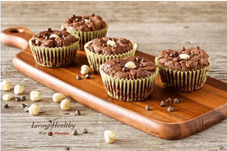 paleo flourless chocolate hazelnut muffins