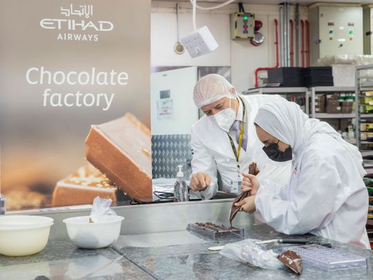 Etihad launches chocolate factory ahead of Emirati Women’s Day
