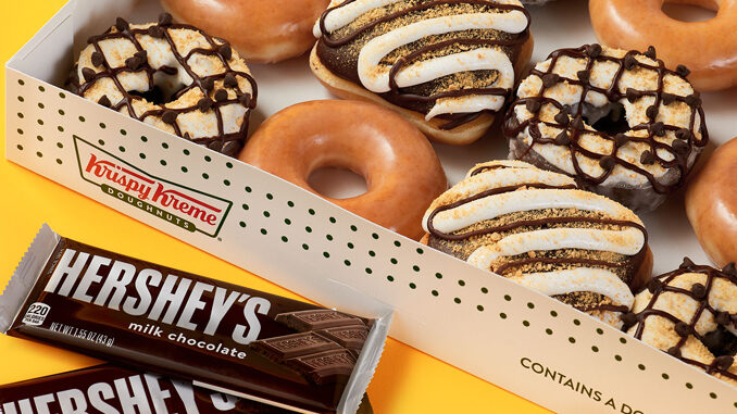Krispy Kreme Introduces New S’mores Doughnuts Made With Hershey’s Chocolate