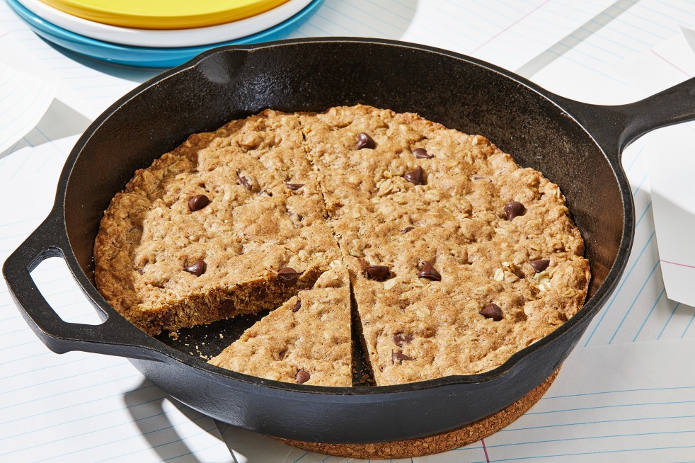 Oatmeal Chocolate Chip Skillet Cookie