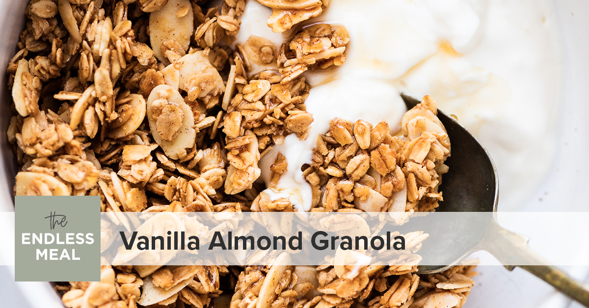social vanilla almond granola