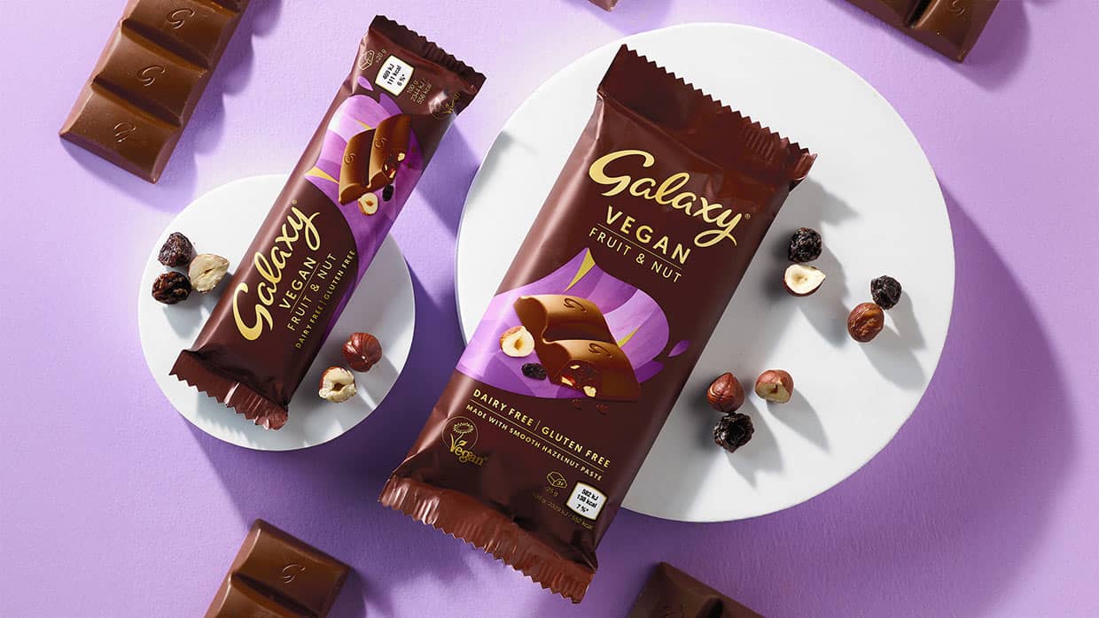 Galaxy Launches Vegan Version of Popular Fruit and Nut Chocolate Bar